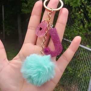 Pom pom keychain
